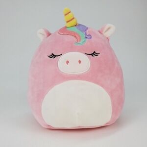 Bee Happy Ilene The Unicorn‎ Pink Plush Rainbow Mane 8 In Squishy Stuffed Animal